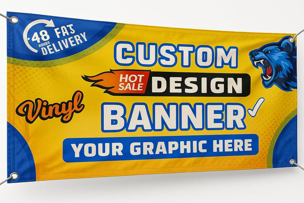 Custom Vinyl Banner, Made in USA, Full Color Design | Print Image, Logo, Text Anything, Personalized customizable