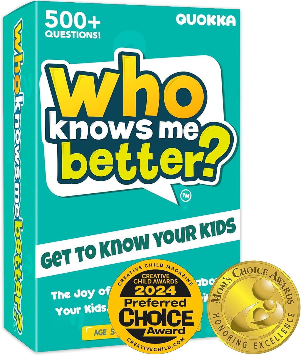 Family Board Games for Kids and Adults - Trivia Card Games for Kids 8-12 and Adults - Who Knows Me Better for Family