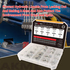 AKM 32 Pcs JIS Cap & Plug Assortment Hydraulic Adapter Fitting Kit Set, Galvanized Steel with Precision Threading 4 6 8 12 16 20