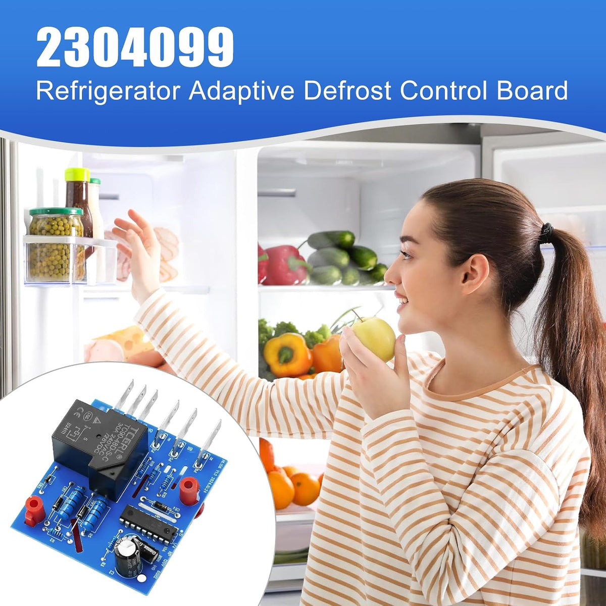 2304099 Refrigerator Adaptive Defrost Control Board Replaces 1174817 2213100 2213473 2302564 2303826-2 ADC4099