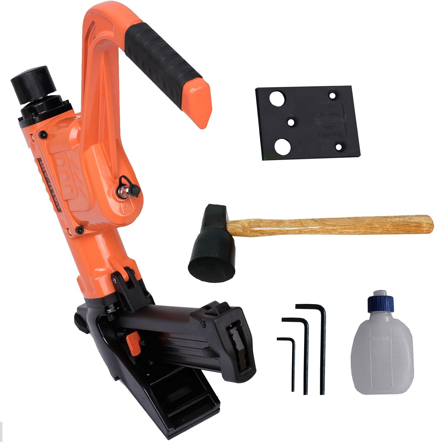 9800RC 3-in-1 Flooring Cleat Nailer and Stapler for 16-Gauge T & L Cleats and 15.5-Gauge Flooring Staples from 1-1/2”