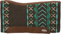 Weaver Leather unisex adult Synergy Contoured EVA Sport Foam Saddle Pad Merino Wool Fleece Liner Charcoal Turquoise