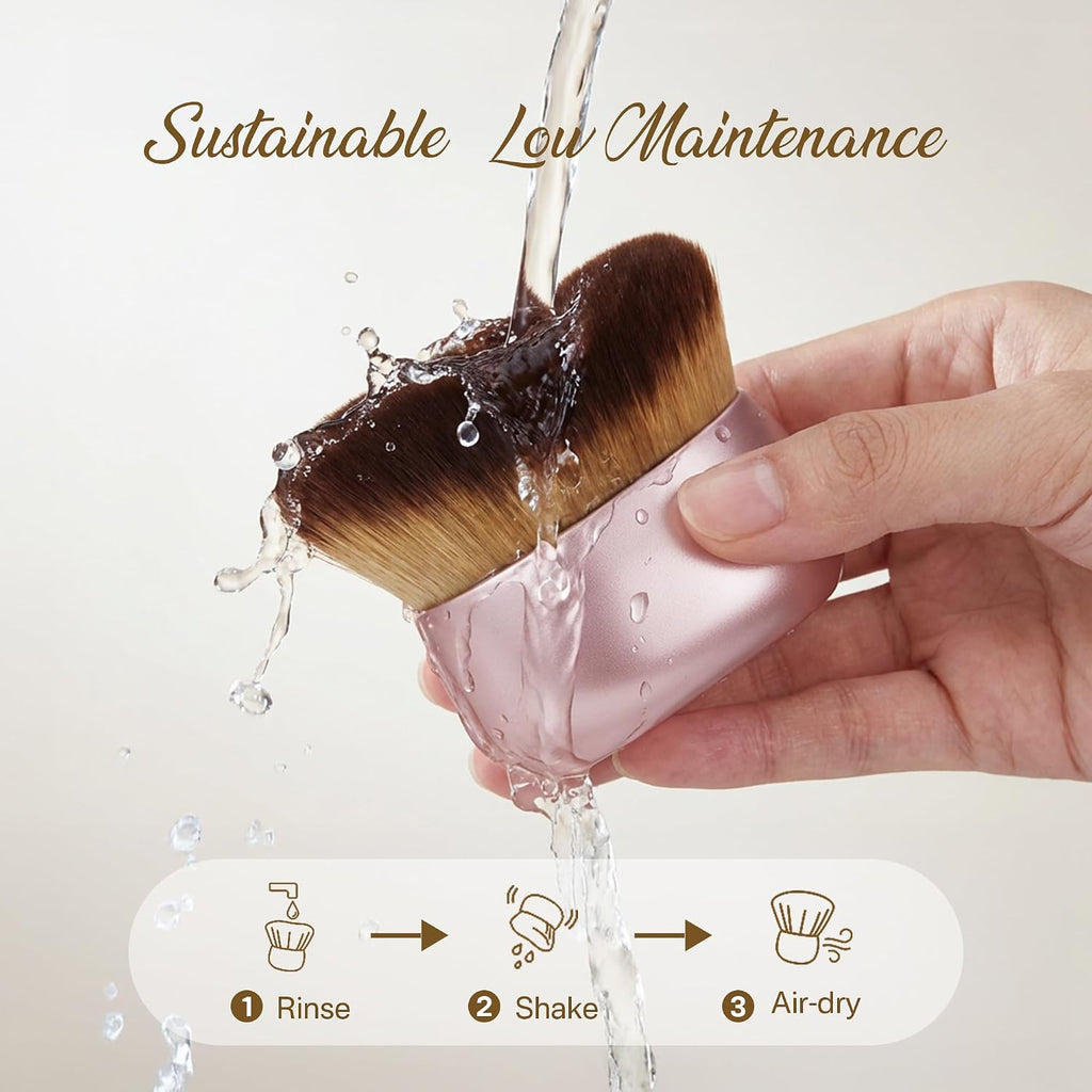 Streak-Free Kabuki Self Tanner Brush, Large Body Makeup Brush,Soft Dense Body Brus h for Self Tanner, Vegan Tanning
