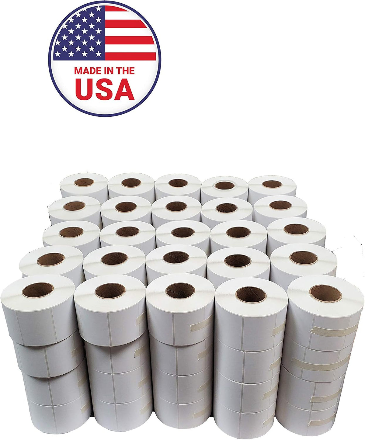 Bizerba Scale Labels Blank White Thermal Label Rolls Compatible with Multiple Printers (8400B, 24 Rolls)