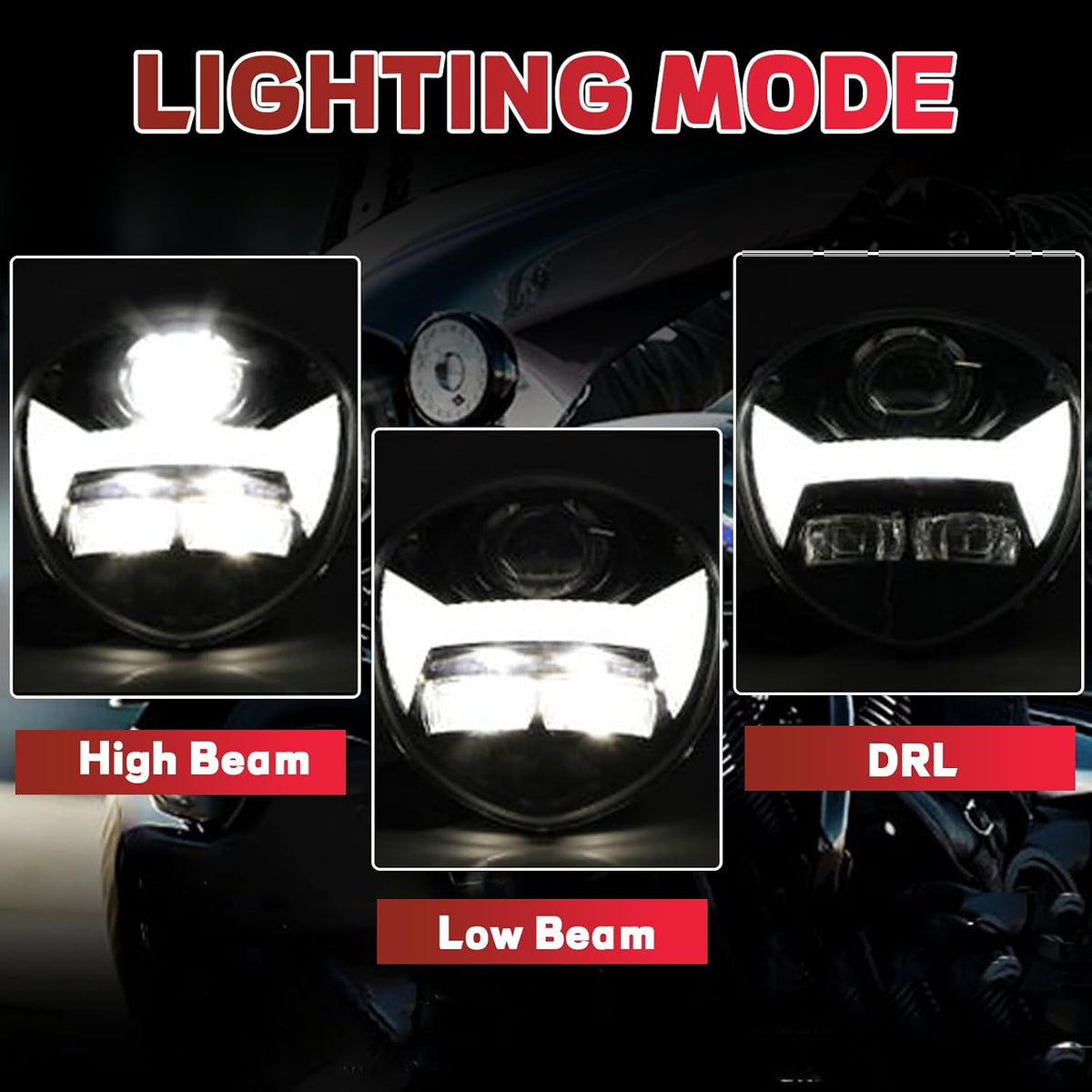 65W Motorcycle LED Headlight for Yamaha V Star 1300 2007-2017