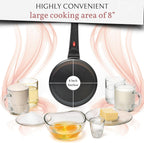 Black Electric Crepe Maker, 8" Portable Nonstick Crepe Pan