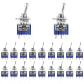 20pcs Micro Toggle Switch 3 Pin SPDT Touch 2 Position ON/ON Mini Miniature Toggle Switch AC 125V/6A