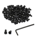 iexcell 100 Pcs #8-32 x 1/4" Alloy Steel 12.9 Grade Hex Socket Head Cap Screws Bolts Kit, Black Oxide Finish
