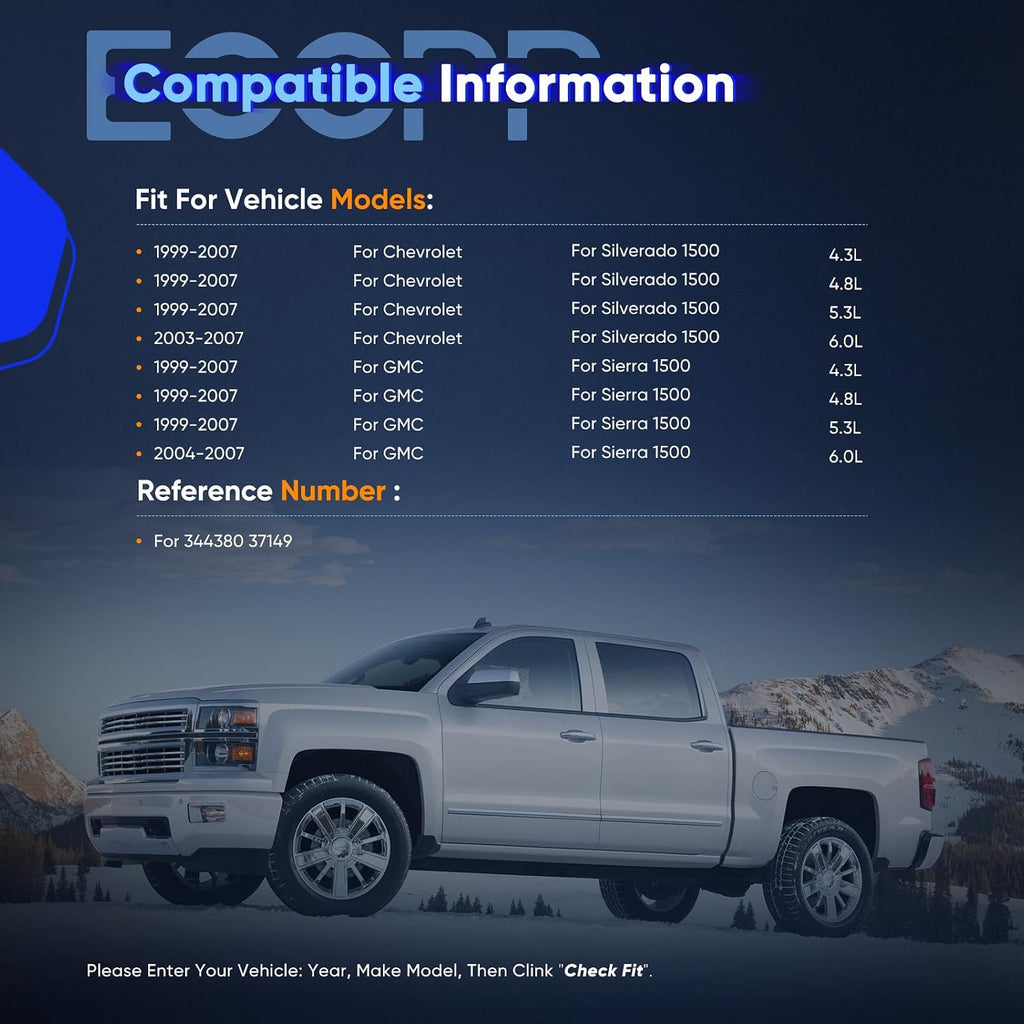 Front Shocks Absorbers, ECCPP Auto Shocks for Chevy Silverado 1500 1999-07