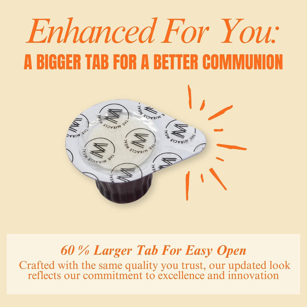DISCOVERY PRODUCT Prefilled Communion Cups & Wafer Set, Larger Tab,Box 100