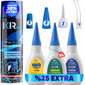 CA Glue with Activator Kit – 3 x 1.75 oz (Thin, Medium, Thick) + 16.9 fl oz Accelerator Spray, Cyanoacrylate Super