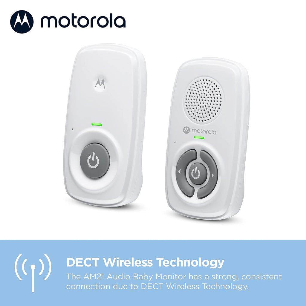 Baby Monitor Audio Only, No WiFi, Long Range AM21 with Private Connection, Cry Detection, Volume Control, Portable