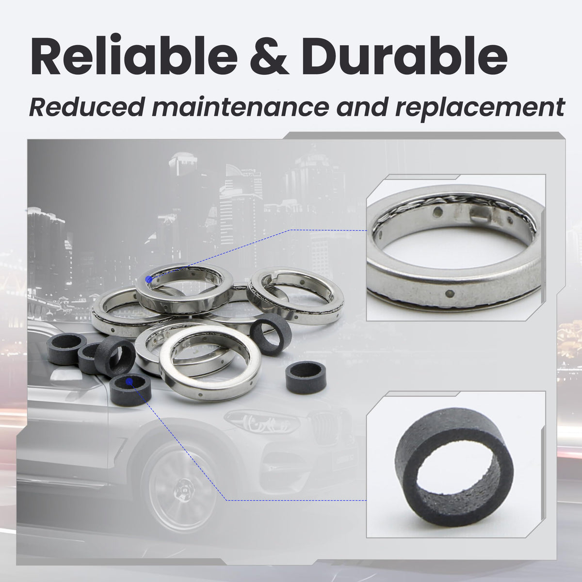 Fuel injector Gasket Ring & Element Seal Replace 13537591006 13537577649