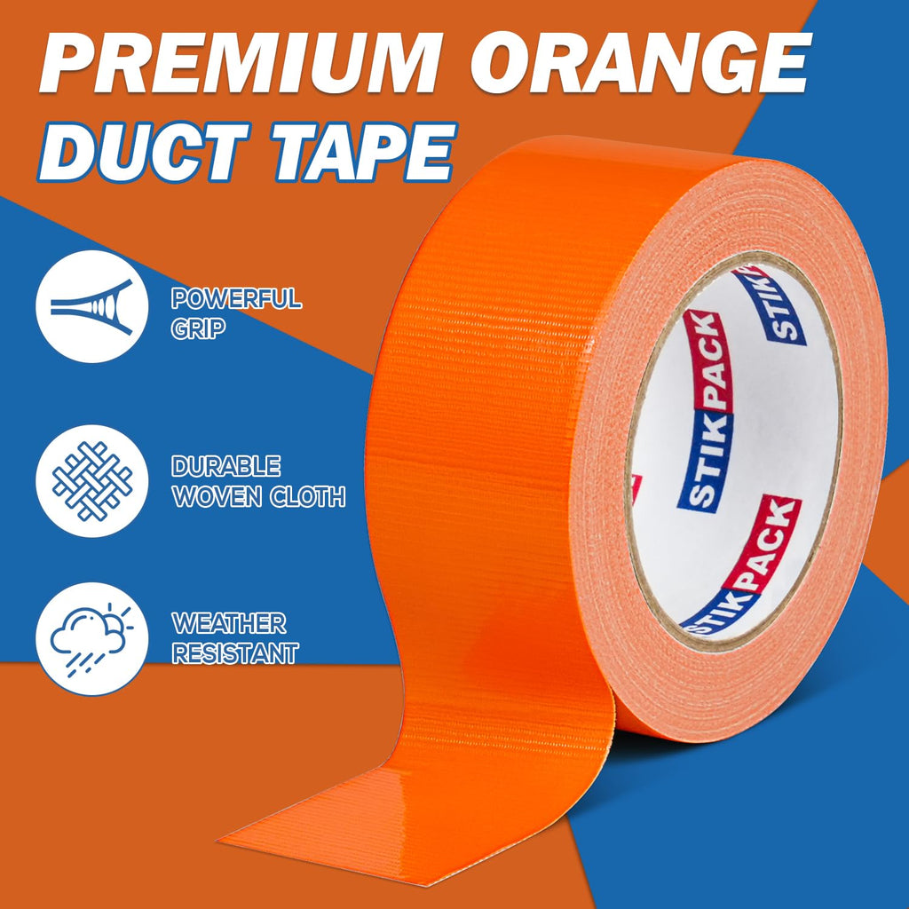 Heavy Duty Orange Duct Tape 2 Inches x 90 Feet, 1 Roll
