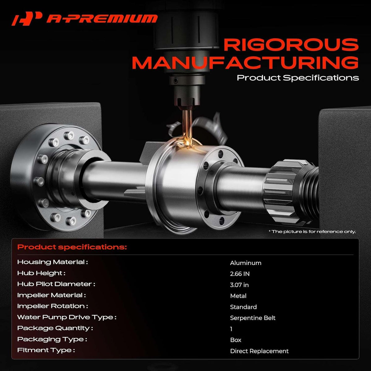 A-Premium Engine Water Pump Compatible with Toyota