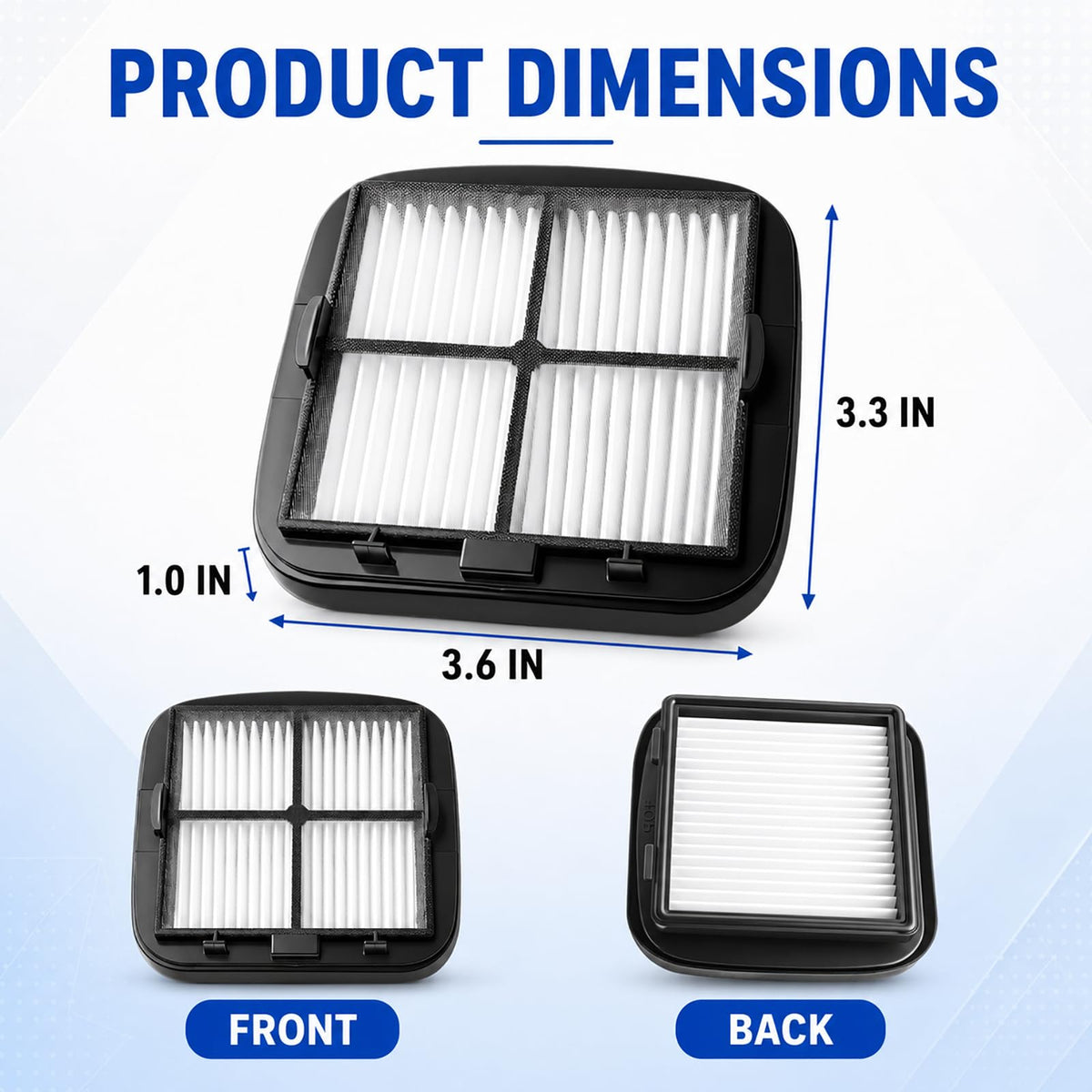 97D5 Filter Replacement Compatible with Bissell Pet Hair Eraser Vacuums