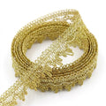 Gold Gimp Trim, Light Gold, 1 Inch Wide x 12 Yards