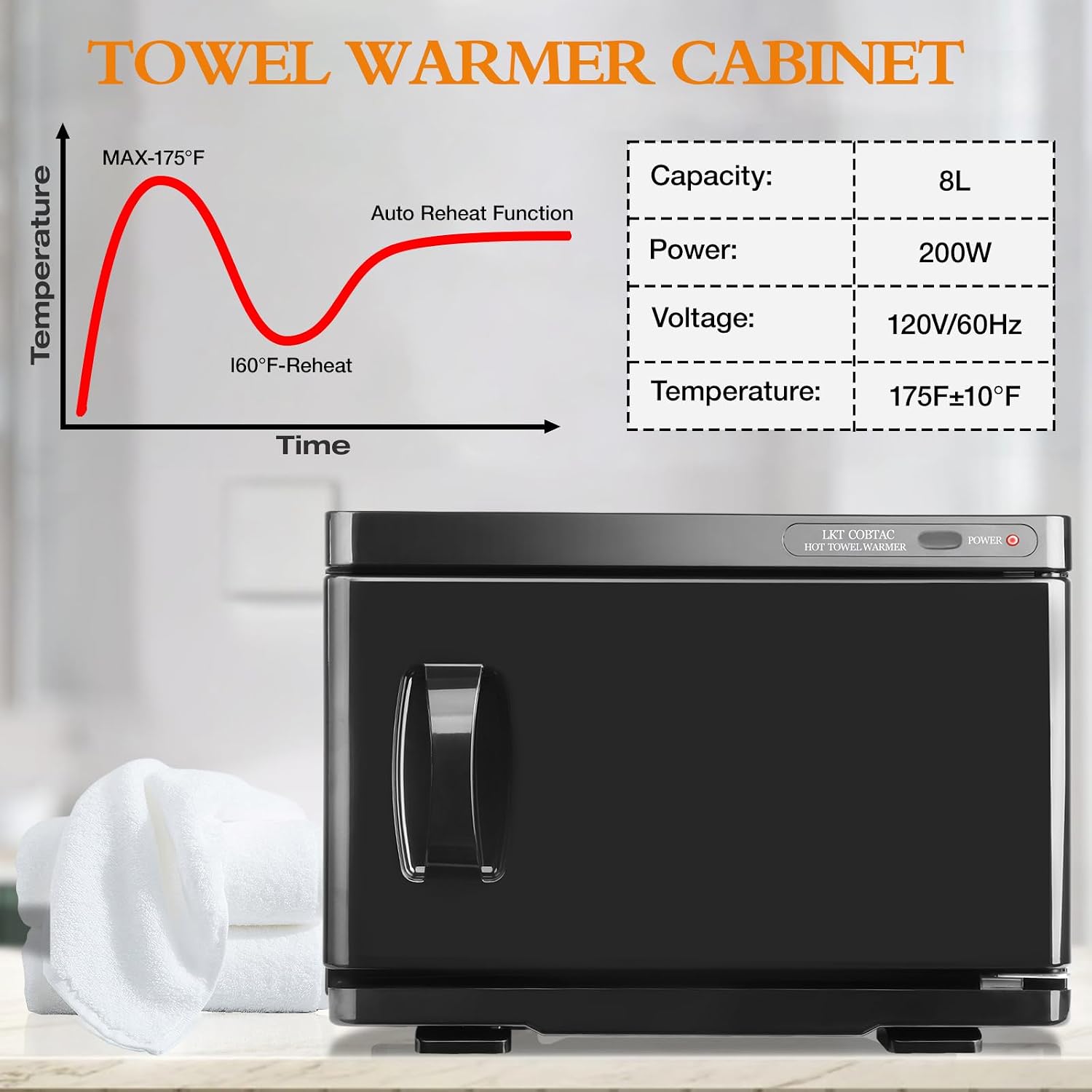 Small Towel Warmer,Hot Towel Caddy,Spa Towel Warmer | Towel warmer for facial,Easy-to-clean towel warmer