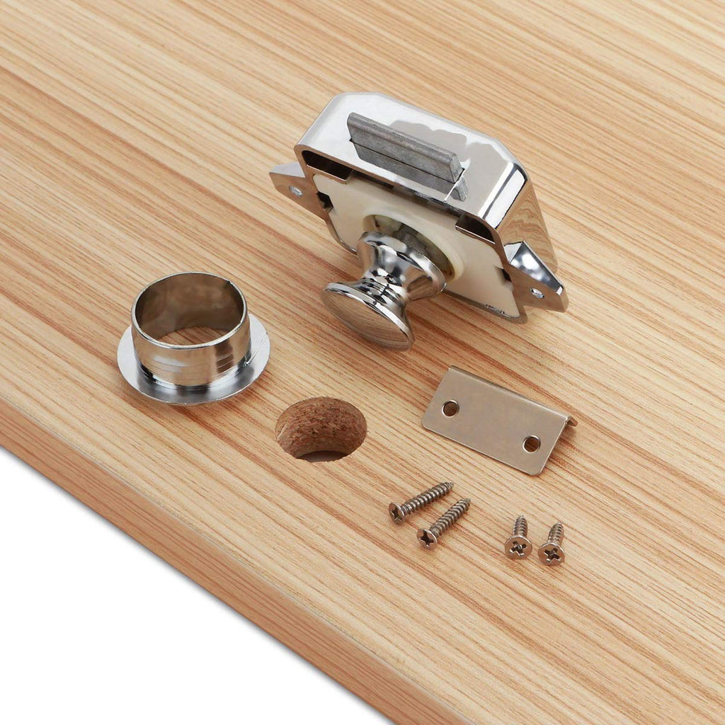10 PCS Push Button Latch Cabinet Door Catch Keyless Cupboard Locks