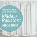 Shower Curtain – 72 x 72 Fabric Premium Shower Curtain with Rustproof Metal Grommet and 3 Magnetic Weights – Odor