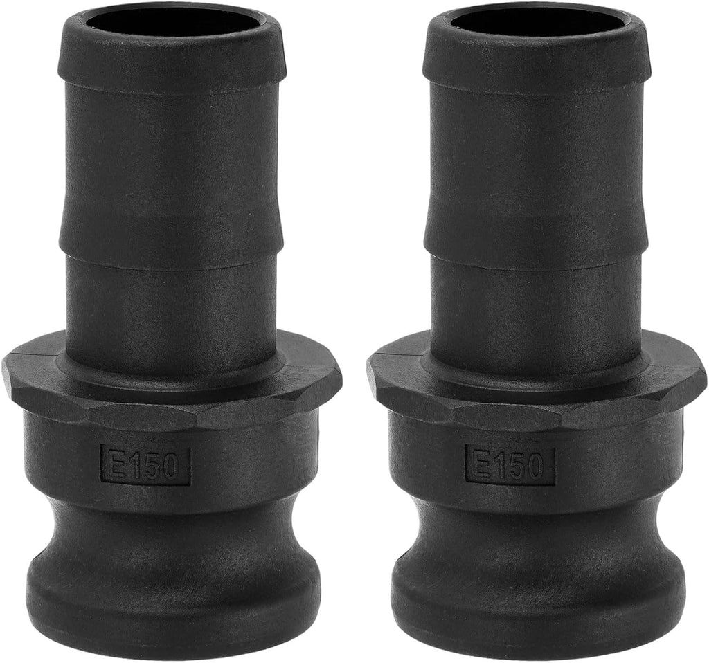 2Pcs Type E 1-1/2" x 1-1/2"Cam Lock Hose Fitting W/ 1.54" Hose Shank
