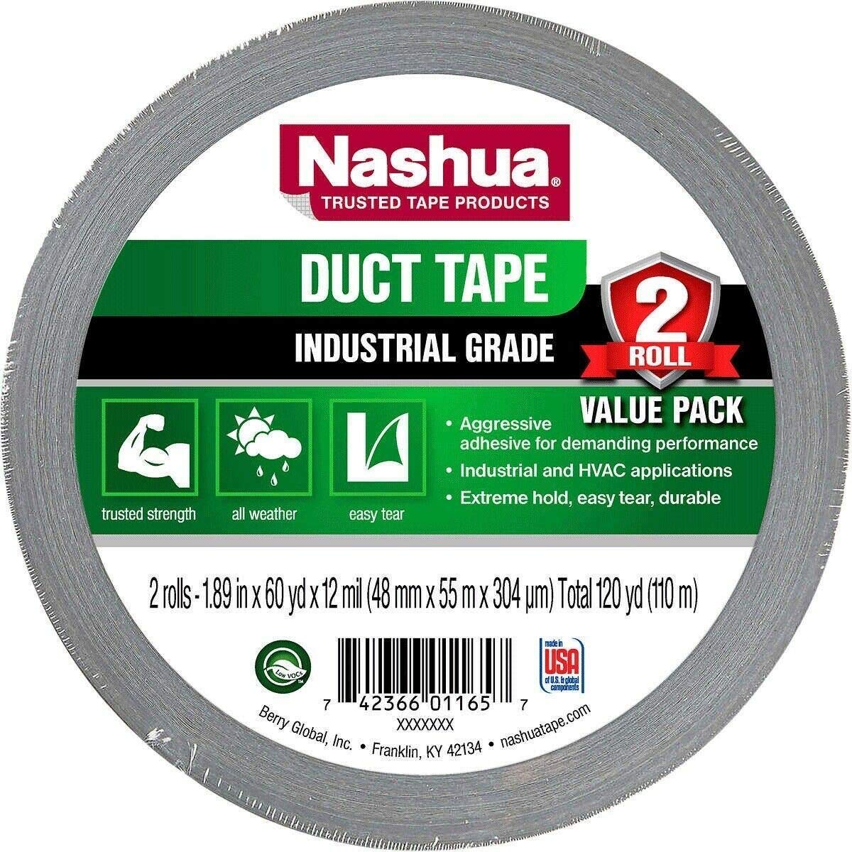 Duct Tape 12 Mil Thick 2" x60 Yard 2 Pack