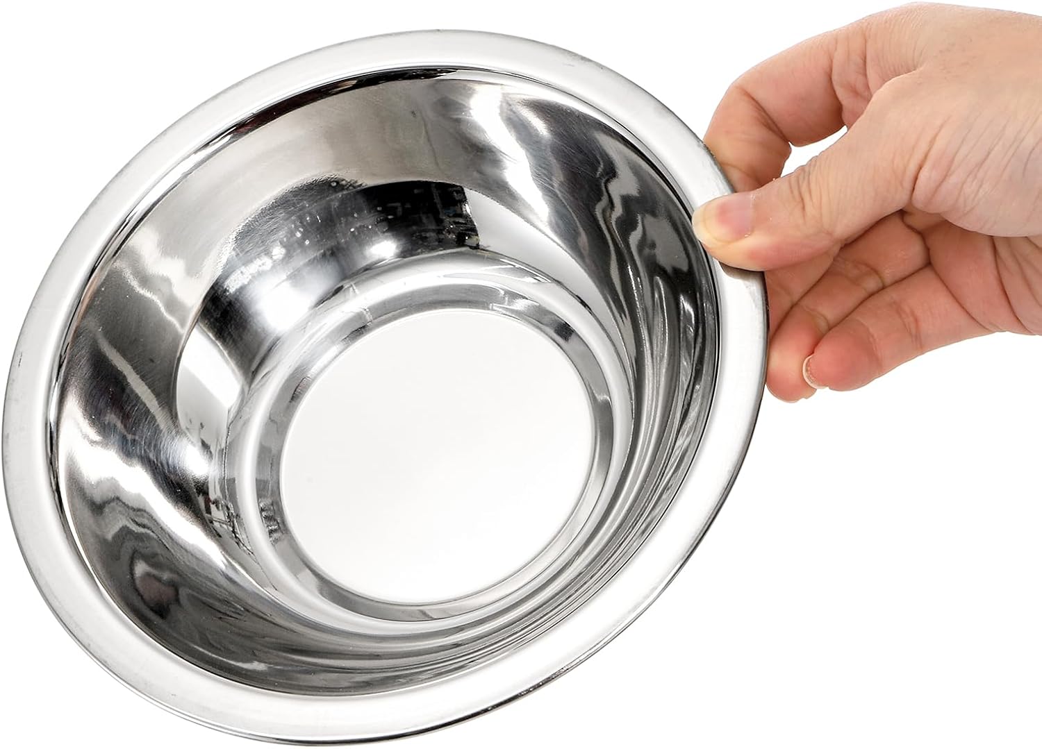 10 Pack Small Stainless Steel Bowls, 6 1/2 Inch Wide Kitchen Metal Bowl with Flat Base, 3/4 Quart Prep Bowls for Meal