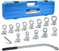 15PCS Auxiliary Idler Belt Tensioner Pulley Tool Kit Serpentine Timing Belt Wrench Removal Tool Set Engine Timing