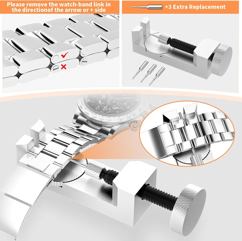 Watch Link Removal Kit, BYNIIUR Watch Repair Kit, Watch Case Opener Spring Bar Tools, Watch Battery Replacement Tool
