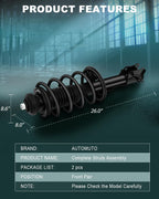 AUTOMUTO Front Complete Struts Spring Assembly Fit 2004-2011 for Chevy Aveo