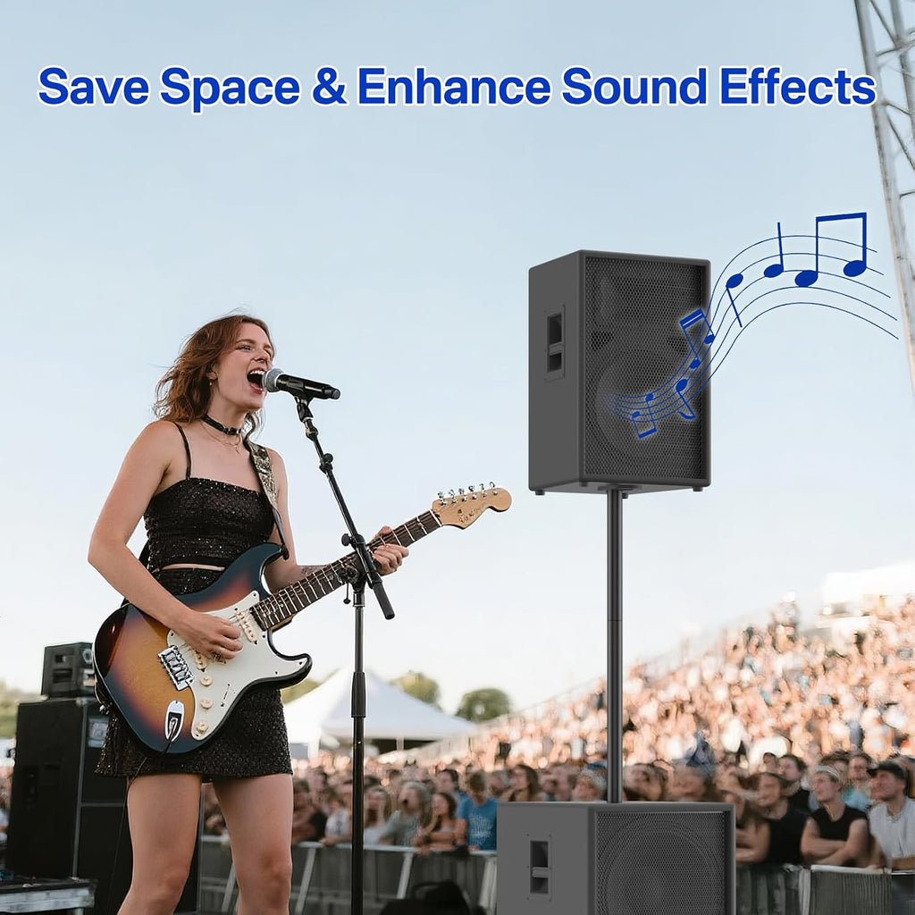 16 Inch Extended M20 Speaker Pole Mount for PA/DJ Subwoofes - Heavy-Duty Speaker Poles for Subwoofers Fits Speakers
