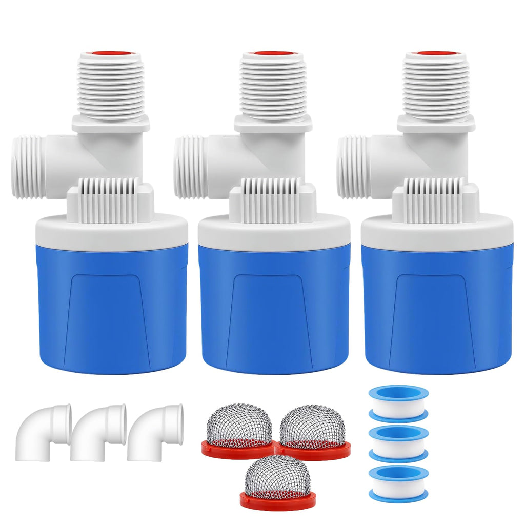 3PCS 3/4 Inch Top Inlet Water Float Valve