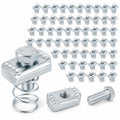 50 Set 3/8-16 Spring Nut and Bolt Kit for 1-5/8 Strut Channel