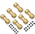 6Pack Vgoohobby Brass Motor Shaft Coupling Coupler Connector Sleeve Joint Adapter for RC DIY Airplane Boat Robot (2mm to 2mm)