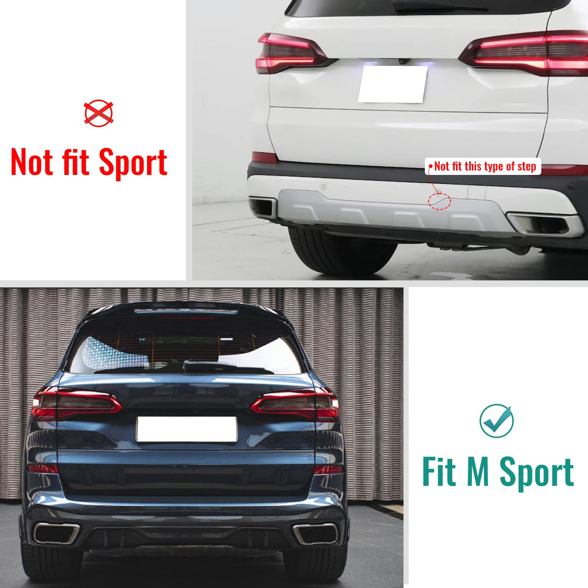 Fit 2019-2026 BMW G05 X5 M Sport Rear Bumper Lip Diffuser