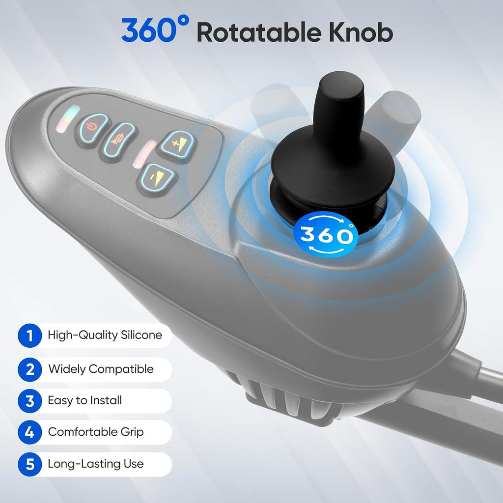 Electric Wheelchair Joystick Button Cap, Black, Suitable for Power Wheelchair Controllers