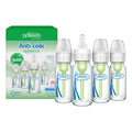 Anti-Colic Options+ Narrow Glass Baby Bottle with Level 1 Slow Flow Nipple, BPA-Free, 4 oz/120mL, 4-Pack