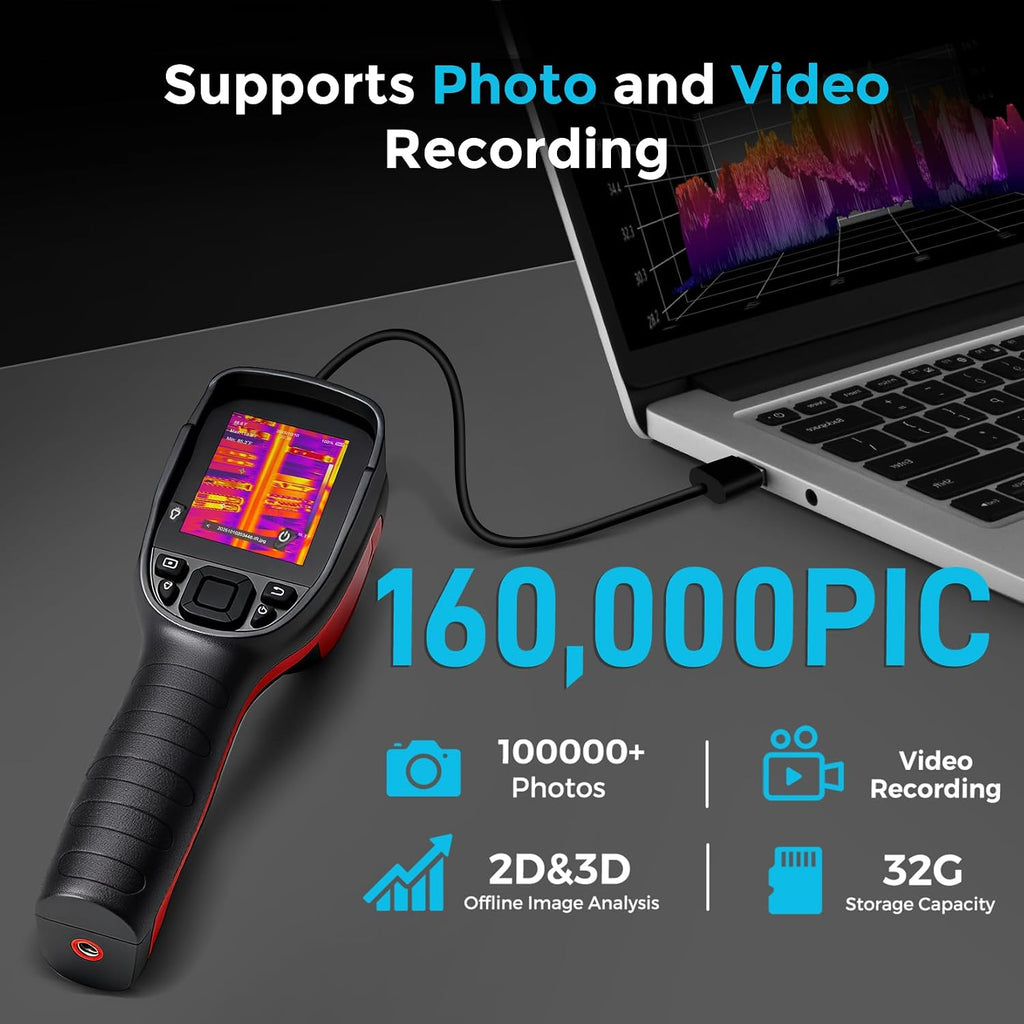 Handheld Thermal Imaging Camera with 2MP Visual Camera, 512x384 Super Resolution, NeoTamarix Thermal Camera 256x192