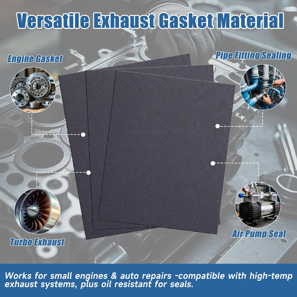0.5mm Non-Asbestos Gasket Material - 3 Pcs 15"x11.8"inch