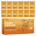 Foot Cream Travel Pack 12 Pcs for Dry Cracked Feet and Heels - Natural Moisturizer, Corn, Calluses Treatment - Skin