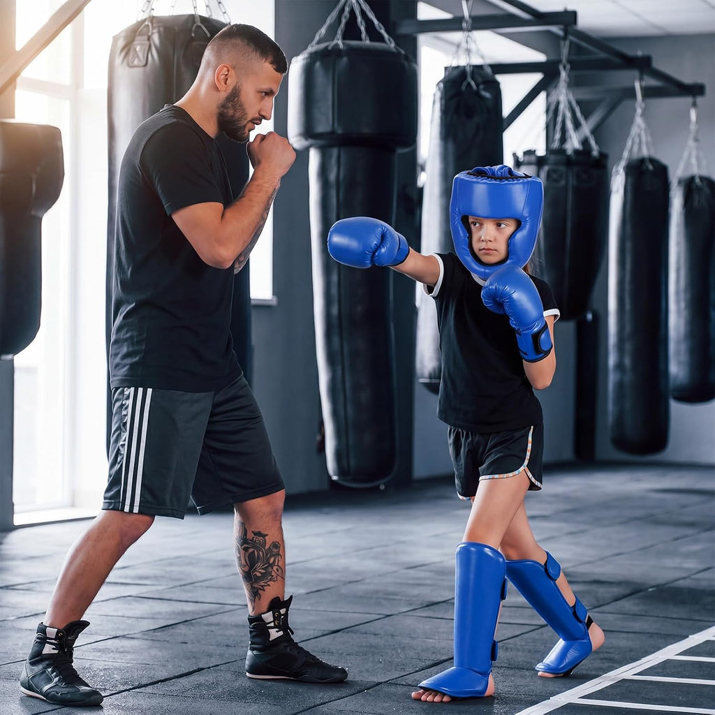 5 Pcs Boxing Guards Set for Kids with Sparring Headgear