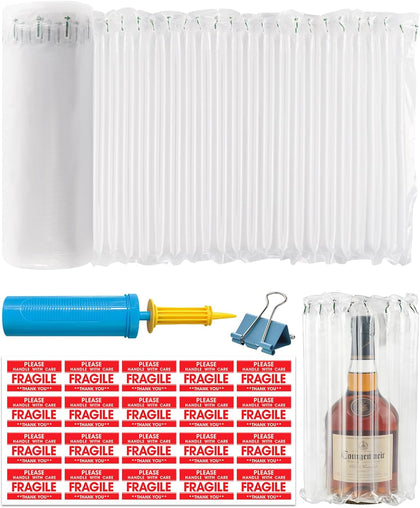 12"x164' Air Pillow Void Fill Roll w/Pump & Fragile Stickers for Shipping Moving