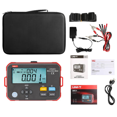 UNI-T UT620C+ Digital DC Low Resistance Meter Micro Ohm Meter Cable Wire/Coil/Motor Resistance Tester 0.001mΩ~300.0kΩ