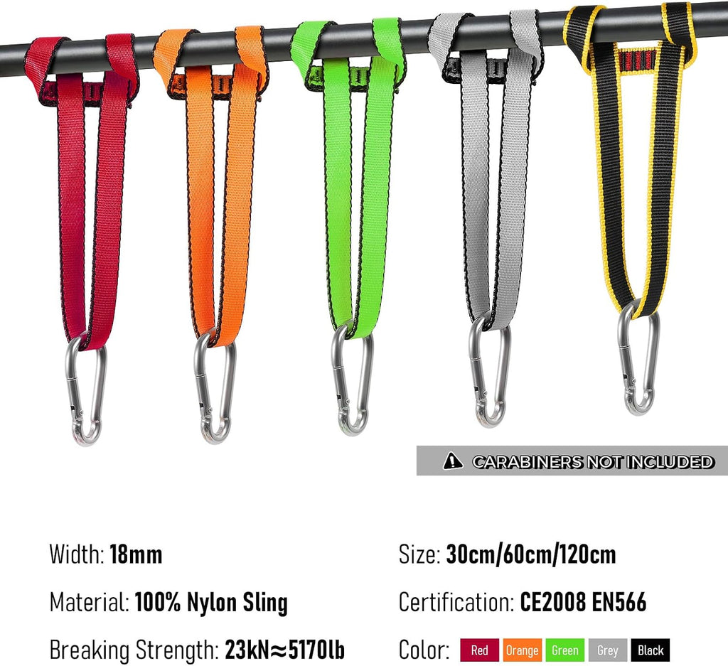 18mm Nylon Climbing Sling Runner 23KN-CE2008 EN566 Certified Webbing Straps | Climbing Sling for Rock Climbing