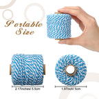 30 Rolls Bakers Twine 2mm Cotton String for Crafts, Multicolor