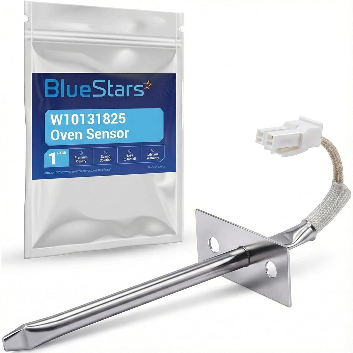 [Upgraded] BlueStars W10131825 Oven Temperature Sensor for Whirlpool Maytag