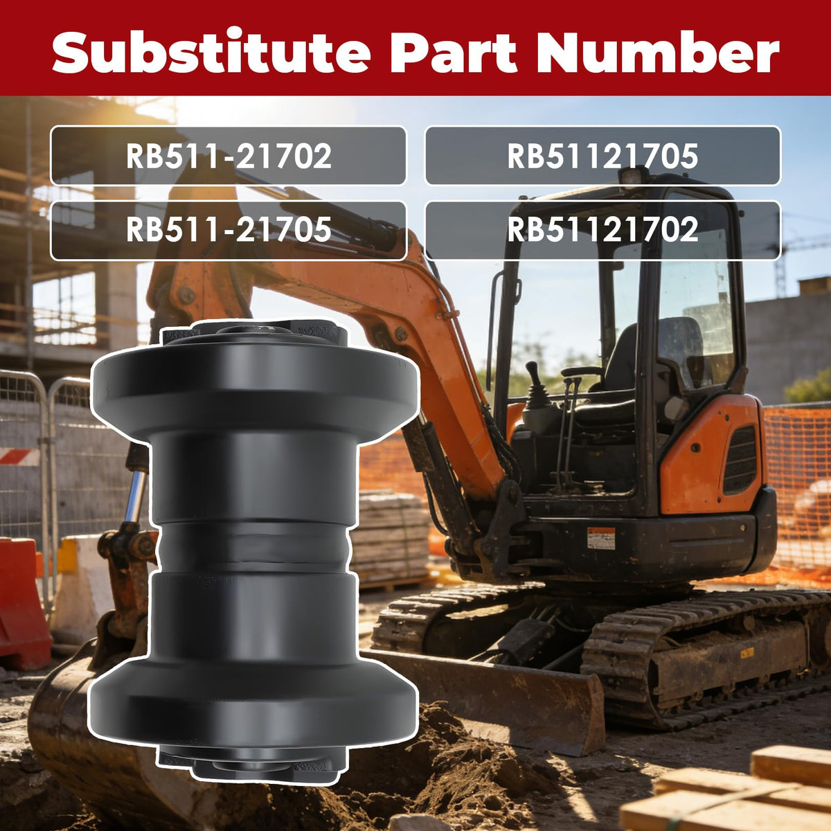 Nakkaa RB511-21702 Bottom Roller Compatible with KX71-3 U35 Excavators