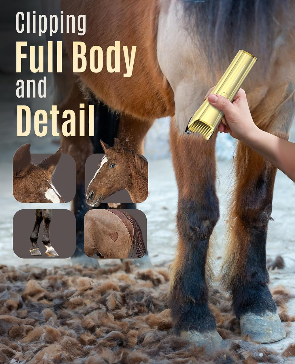 Cordless Horse Clippers for Horse Grooming RK 034