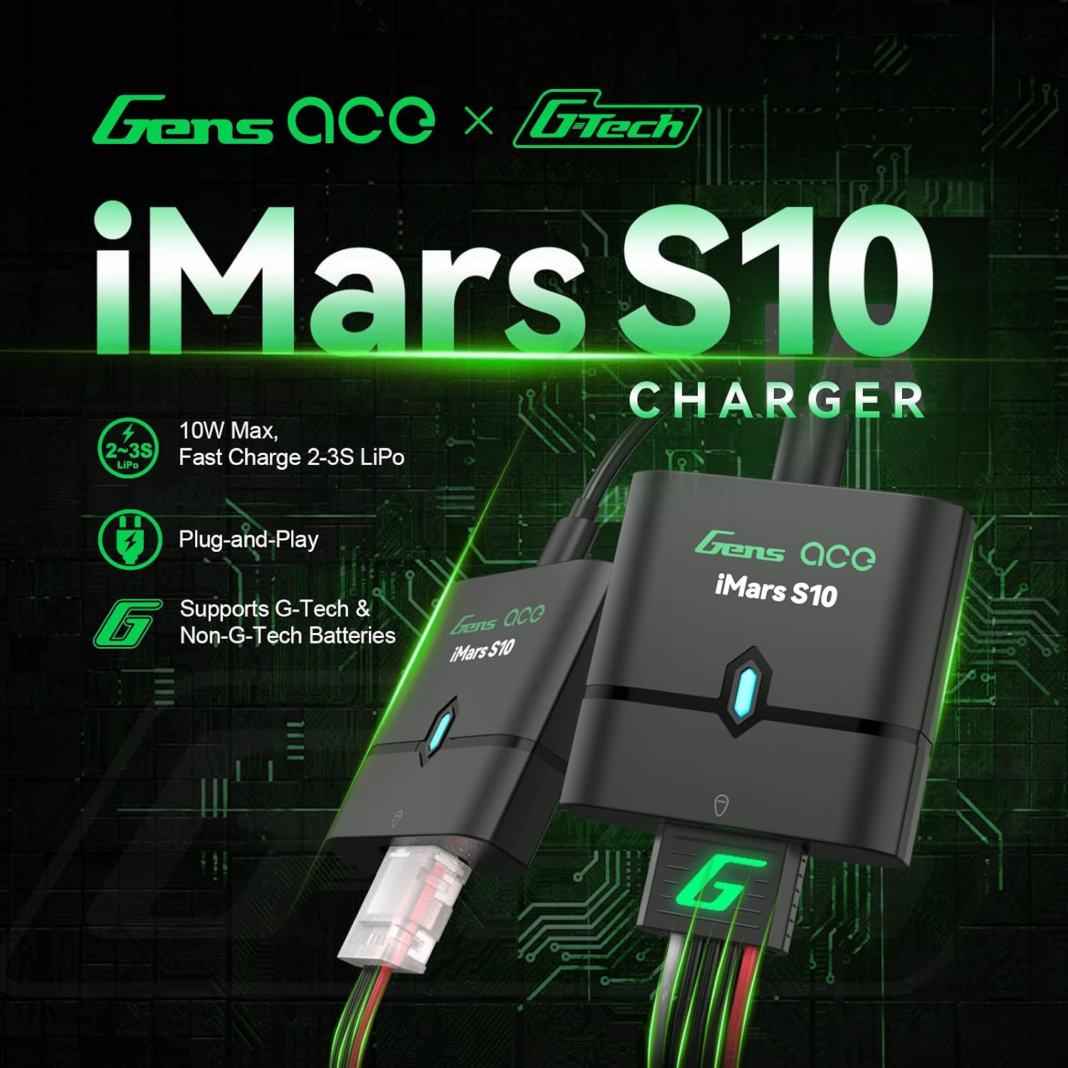 Imars S10 G-Tech Series 10W 2S-3S Lipo Battery Charger