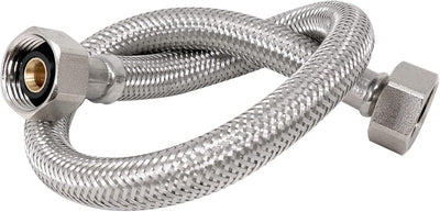 PLB813316 EvertechPRO Stainless Steel Braided Toilet Water Supply Line - F 1/2 x F 1/2 x 16 inch Connector, Universal